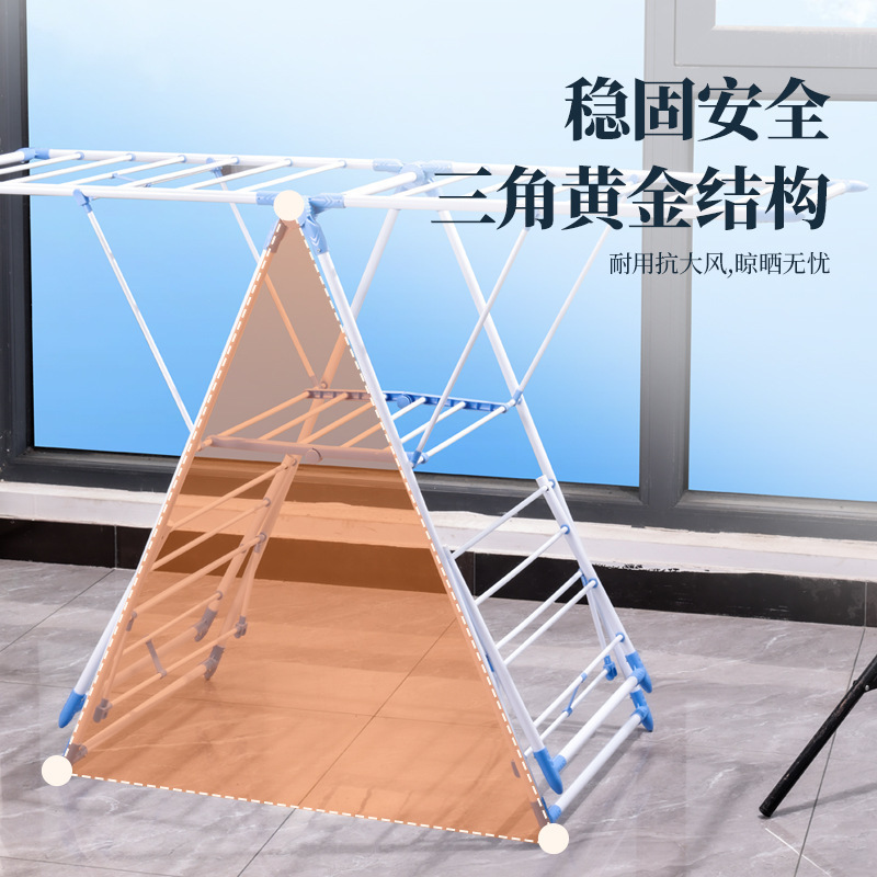 設置不要の折りたたみ物干しラック翼型家庭用床置き物干しラック室内物干し衣類、キルト、靴加工品|undefined
