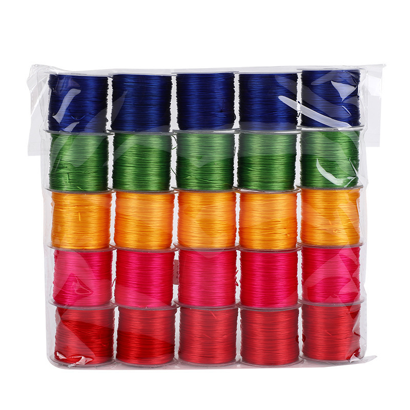 0.8 Flat Elastic Cord Beaded Bracelet Rope Handmade DIY Jewelry Elastic Crystal Cord Bracelet Tool Elastic Cord