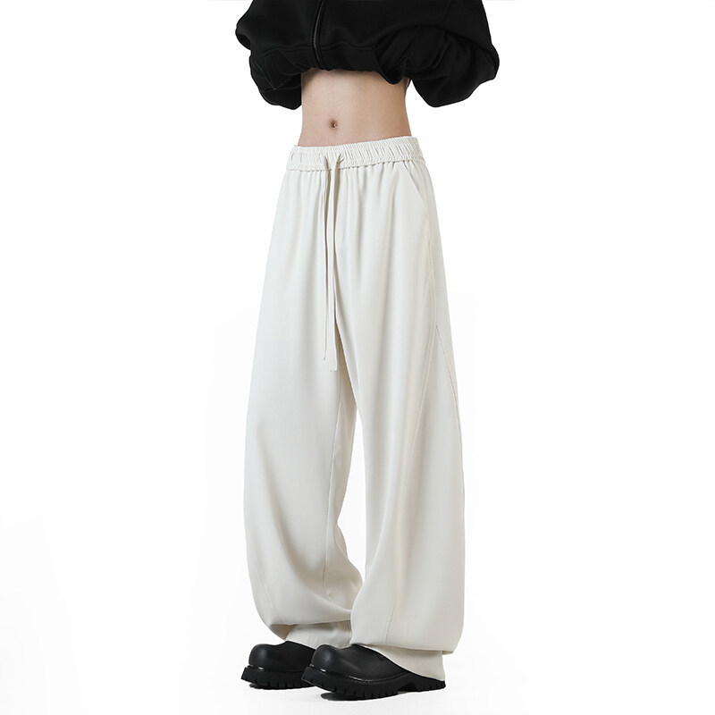Schmale Herren-Herbsthose mit lockerem Fall, trendige, lässige Freizeithose mit weitem Bein für einen entspannten Look_voghion.com