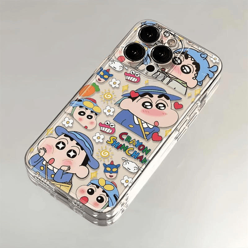 Crayon Shin-Chan for the Beginning of School Is Suitable for Apple 16Plus Mobile Phone Case Iphone15Promax New 14/13/12/1
