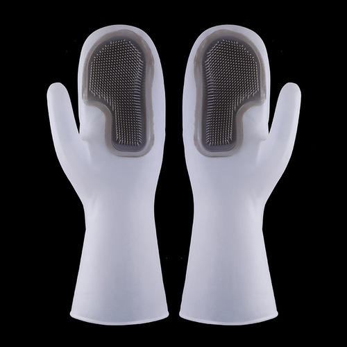 Cross-border Magic Brush Gloves Dishwashing Brush Housework Gloves Insulated Kitchen Silicone Laundry Gloves