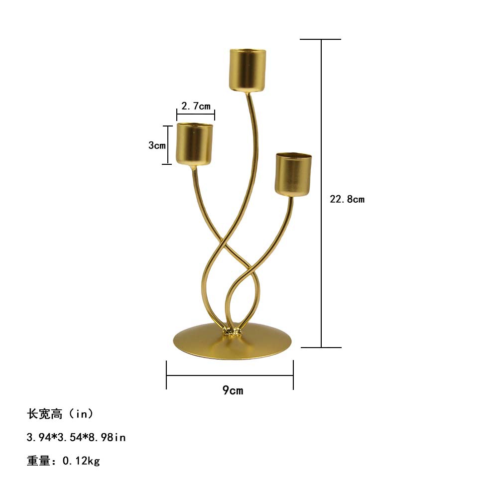 Especial decoración de mesa romántica para el hogar simple decoración de candelabro de lujo ligero para el hogar accesorios de cena a la luz de las velas retro