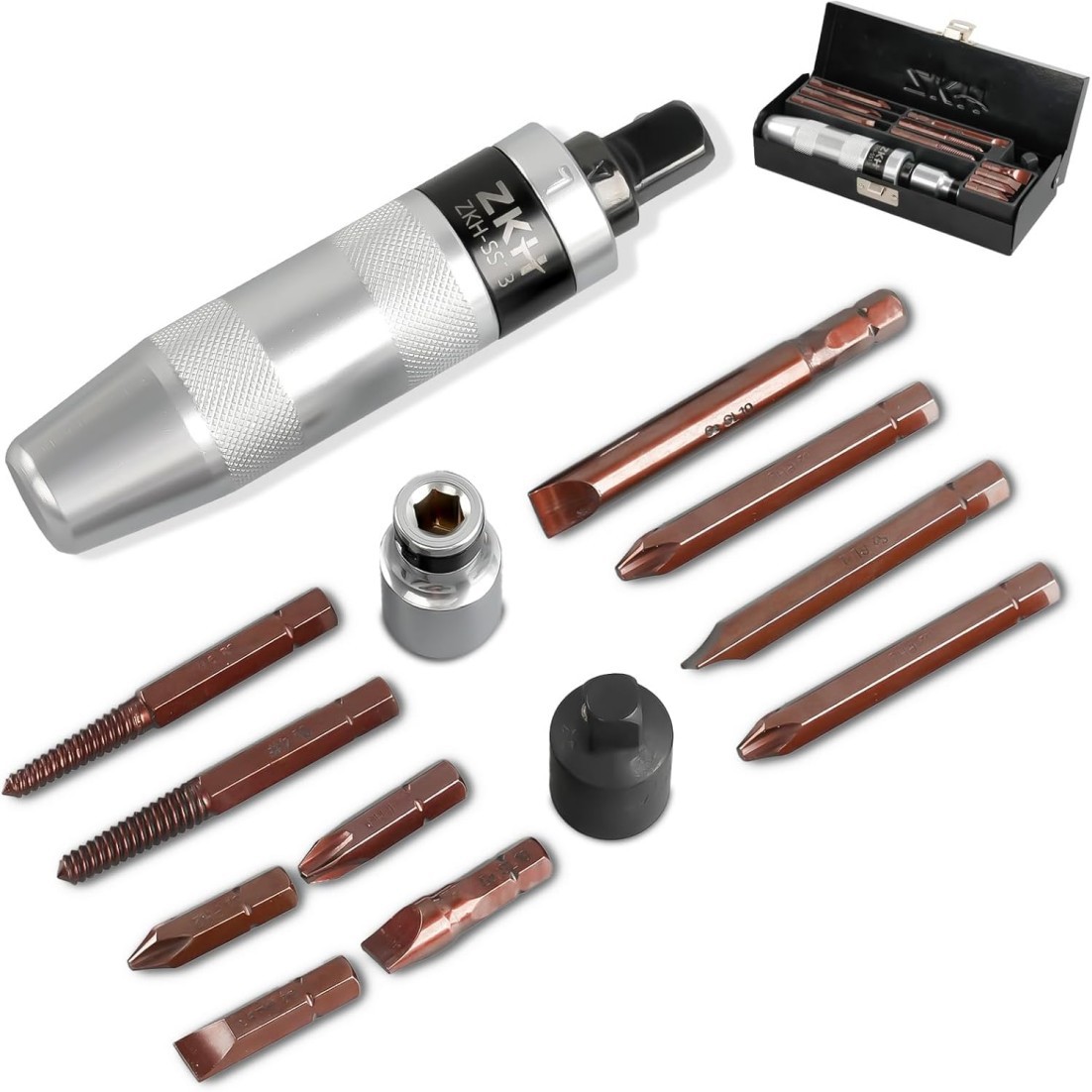 3/8“ 手动冲击螺丝刀，1/2” 手动可逆冲击起子