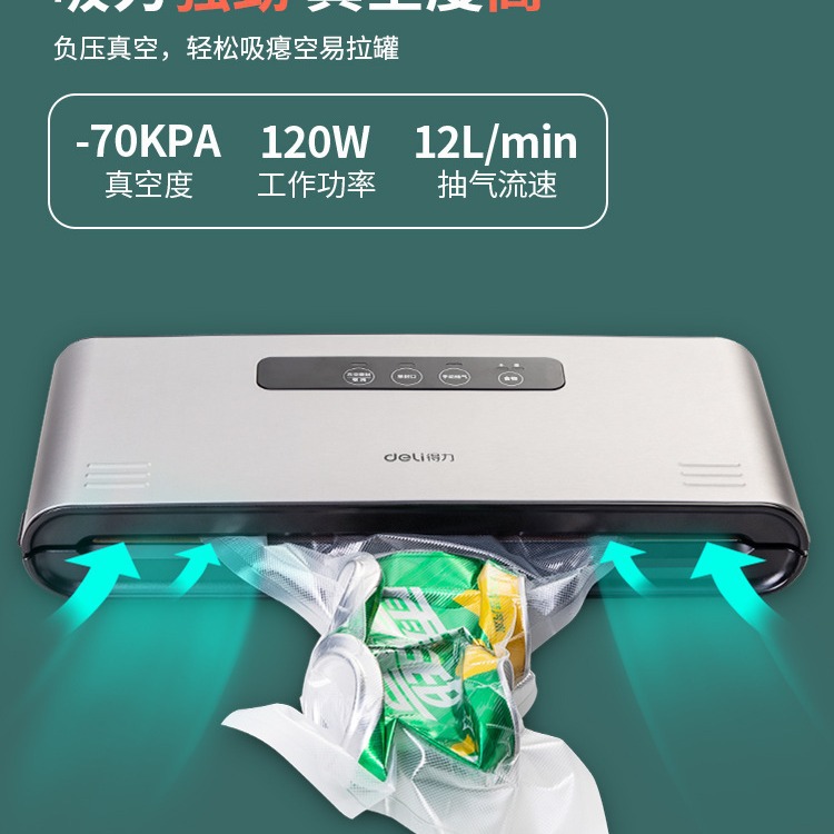 Deli automática pequeña máquina de envasado al vacío húmedo y seco sellado de alimentos máquina de envasado al vacío del hogar máquina de preservación