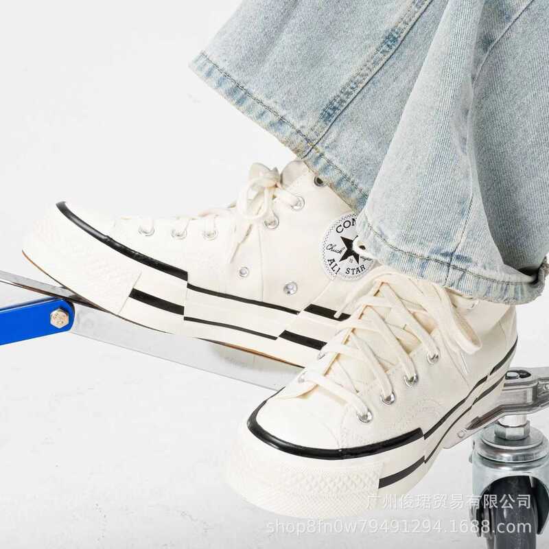 Putian Shoes Meiqi Converse 1970S Deconstructed Classic Canvas Shoes Black High-Top Women's Shoes 70Plus Men's Shoes