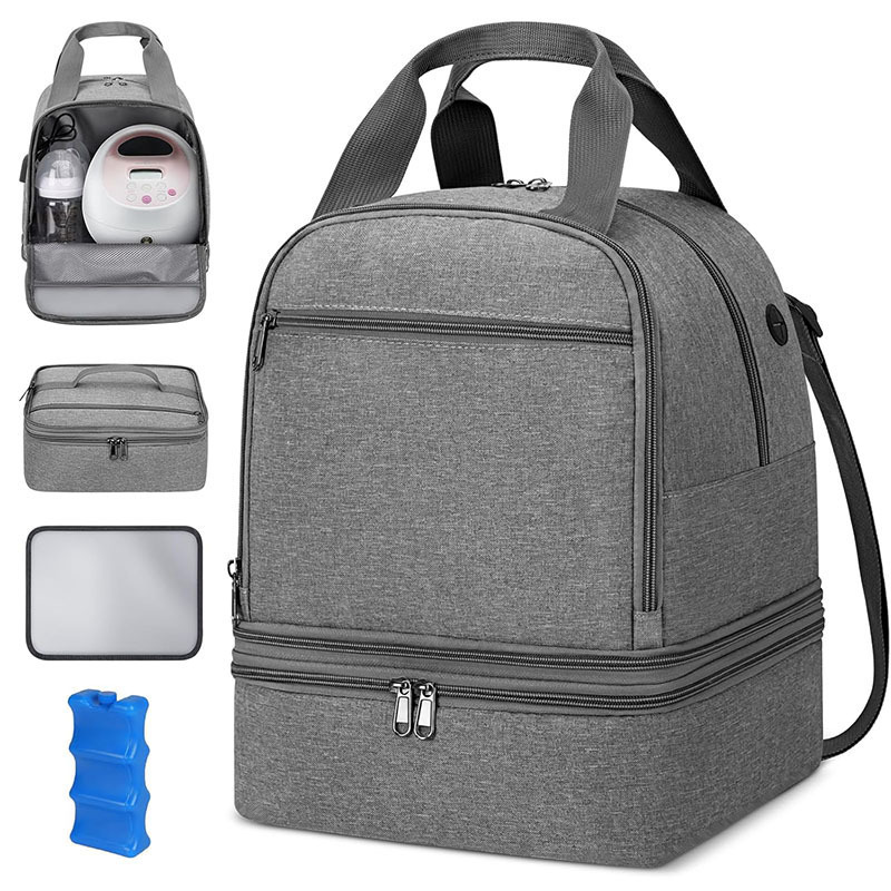Portable Portable Insulated Bag Double Layer Detachable Blue Ice Breast Sucker Bag Breast Milk Bottle Refrigerated Insulated Bag Storage Bag Portable Portable Insulated Bag Double Layer Detachable Blue Ice Breast Sucker Bag Breast Milk Bottle Refrigerated Insulated Bag Storage Bag
