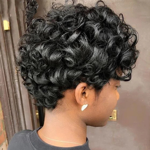 Wigs Women's Short Curly Afro Explosion Hair Small Curl Cross-border Foreign Trade Fashion Synthetic Headwear Dropshipping Supported