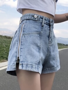X 13196 High Waist Loose Denim Shorts �n�������ѝ