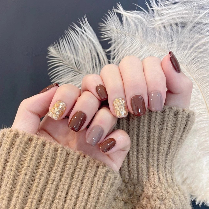 Yi danza de uñas de desgaste largo pegatinas diamante parche de uñas terminado uñas falsas en línea celebridad mismo estilo parche desmontable