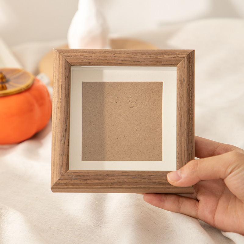 Photo Frame Home Decoration DIY Display Stand Three-Dimensional Ornament Hollow 1.5cm Frame Modern Minimalist Ins Style Wooden Frame
