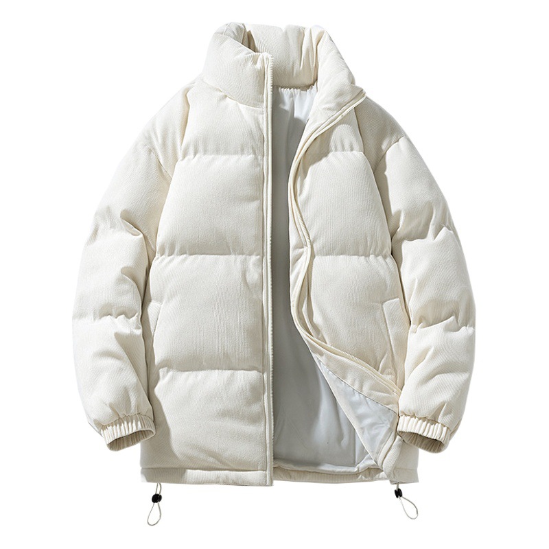 Más rápido 2023 Invierno de moda abrigo de algodón acolchado de los hombres engrosado cálido pana de los hombres jóvenes y de mediana edad abrigo de algodón acolchado de pana