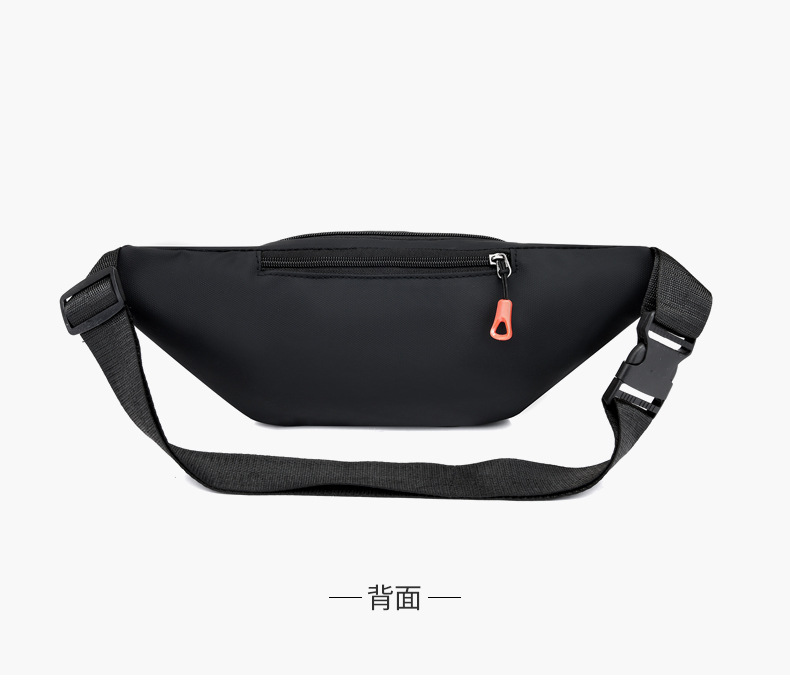 New leather waterproof waist bag for men, casual, simple and large-capacity cash register change crossbody bag, retro sporty chest bag undefined
