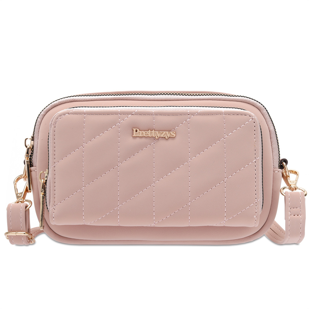 Bolso Bandolera a Cuadros para Mujer de Cuero Sintético PU para Viajes y Ocio