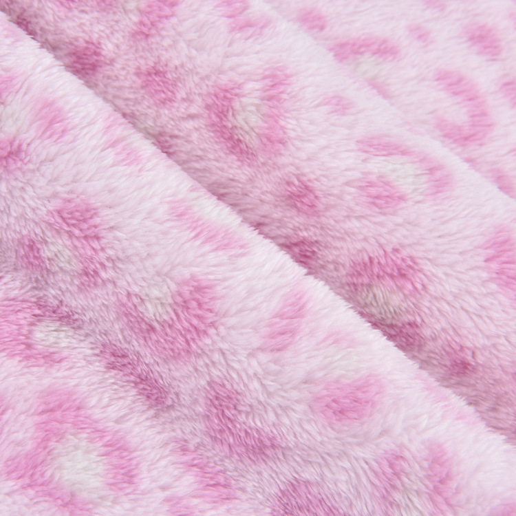 豹纹双面北极绒印花睡衣面料