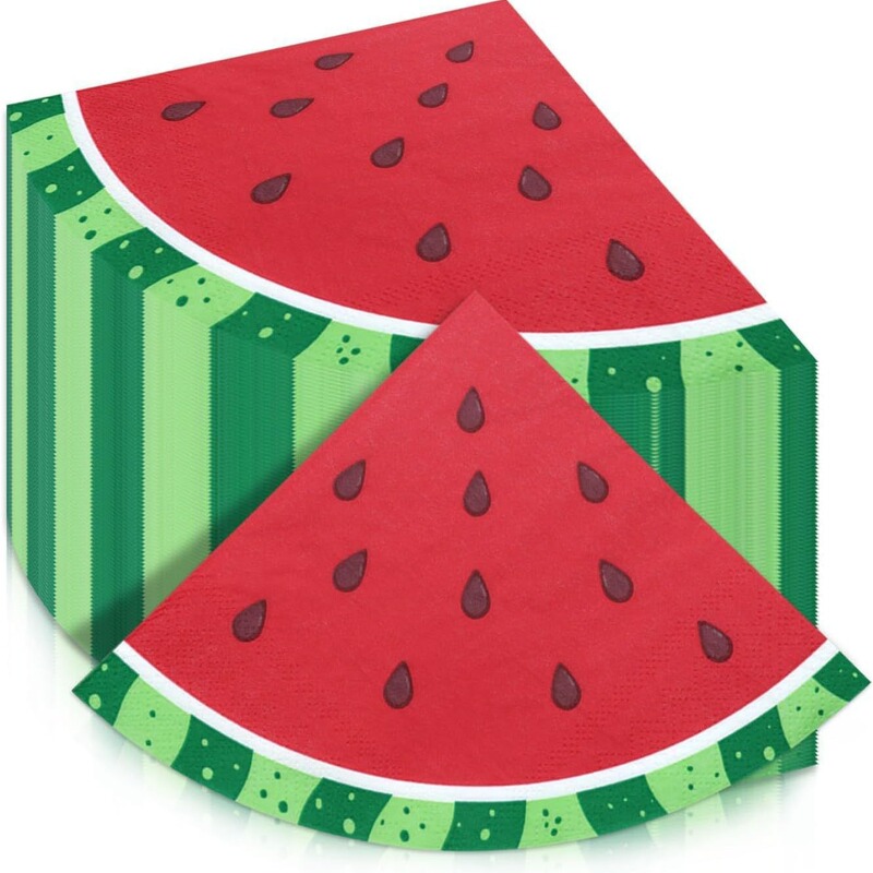 Disposable watermelon slices napkin, children's wild napkin baby shower summer tropical fruit watermelon party supplies