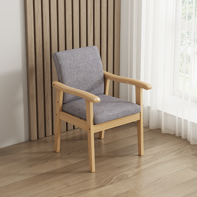 Madera maciza nórdica solo sofá silla respaldo balcón mesa de té silla casa ocio Oficina silla combinación traje