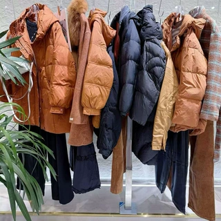 钡26 禾冬季杂款女装货品 大衣羽绒针织组合实体走份拿货批发货源