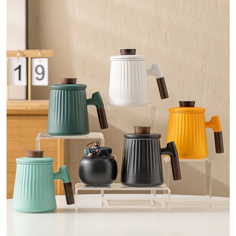 Office Cup business gift creative enterprise cultural and creative ceramic cup mug water cup engraved text logo gift