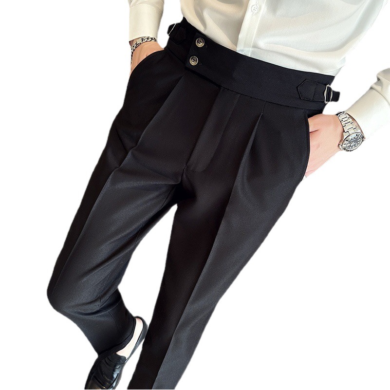 Pantalones de Vestir para Hombre, Estilo Británico Nápoles, Corte Slim Fit, Ajustados, Casuales de Negocios, Primavera 2025 image 1