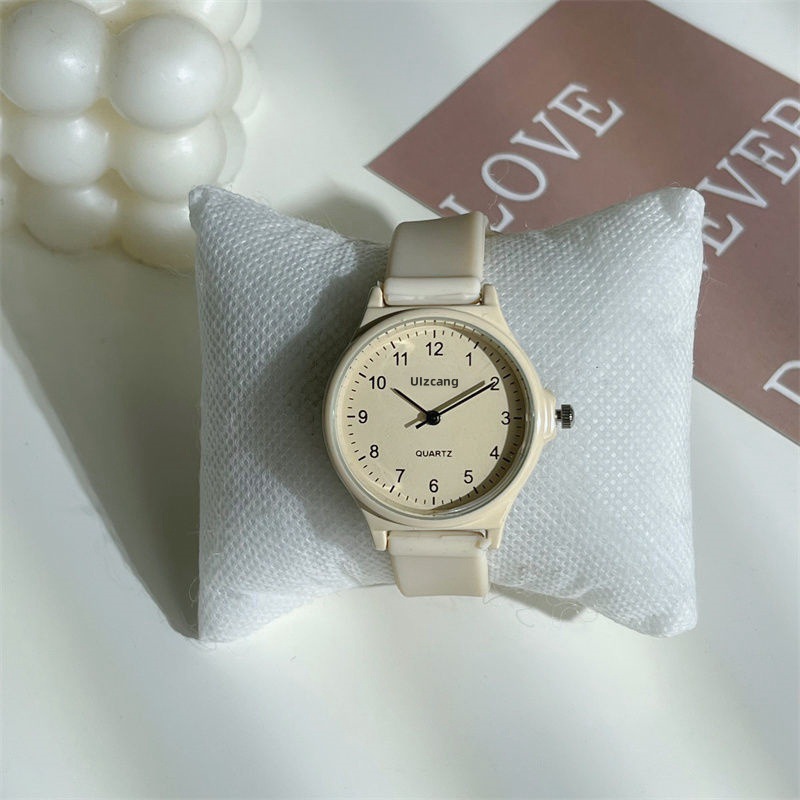 Exam Watch for Female High School Students, Pointer Type, Class Time, Youth Campus Inspection, White Milk Tea Color