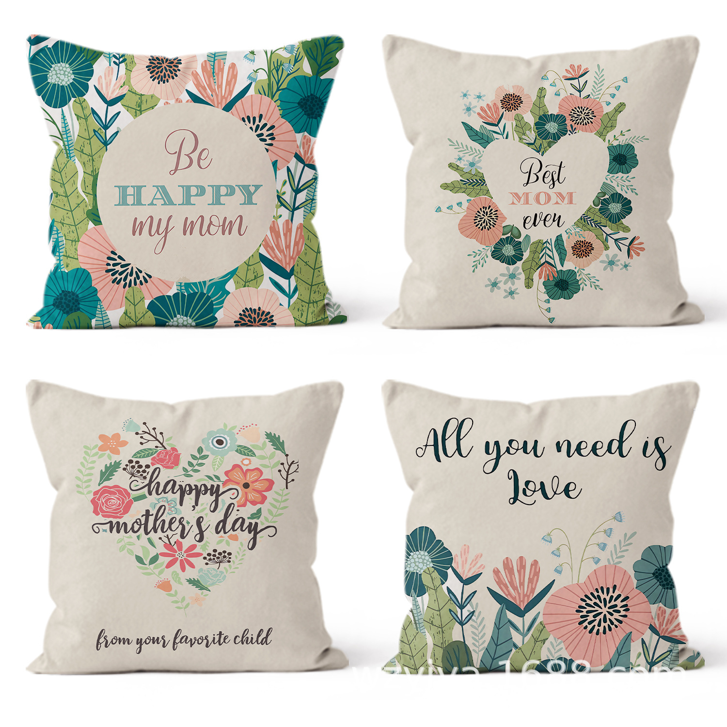 Funda de cojín de primavera con estampado de corona para el Día de la Madre, juego de fundas de cojín para sofá, funda de cojín para dormitorio