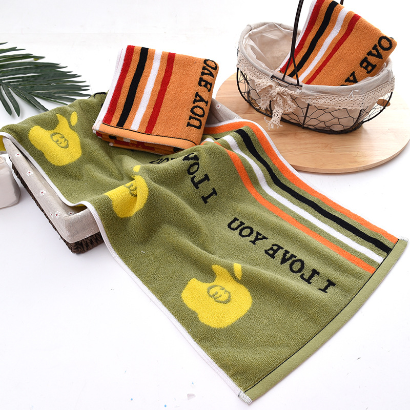 Shangchao pure cotton 120g towel home wholesale cotton face wash towel thickened adult absorbent jacquard yarn towel