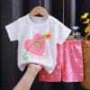 Children's short sleeve T-shirt, summer set for early age, cotton sleeves suitable for men and women, with short sleeve, children's clothing