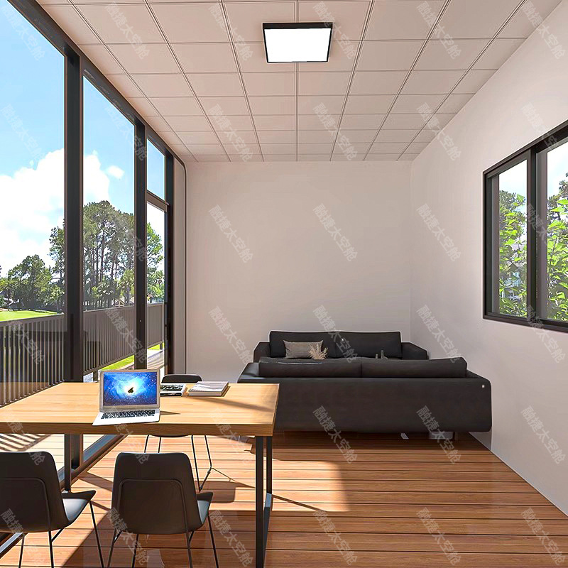 Sala móvil de la cápsula espacial Rongjie Casa terminada Casa de familia Villa al aire libre Sala de sol Salida de cabina de manzana de doble capa