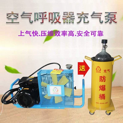 100L Positive Pressure Air Breathing Filling Pump Compressor Gas Cylinder Inflator Pump Life-Saving Portable Explosion-Proof (Hava kompressorları)