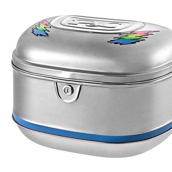 Pl Oval Stainless Steel Motorcycle Tail Box, Large Capacity, Waterproof, for Delivery, Electric Scooter, Electric Vehicle Rear Tail Box Wholesale