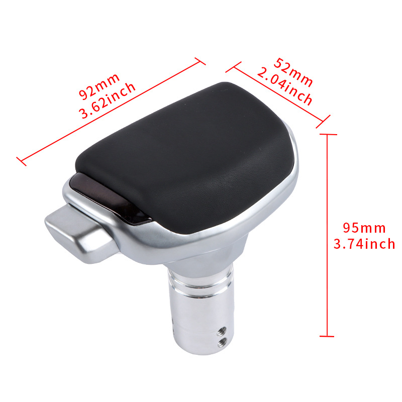 Car modified leather gear head yacht type gear head button type shift lever aluminum alloy wave stick wood grain carbon fiber grain