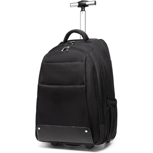 Cross-border hot-selling universal wheel trolley bag for high school students to reduce the burden of school bags men with wheels large capacity business travel backpack