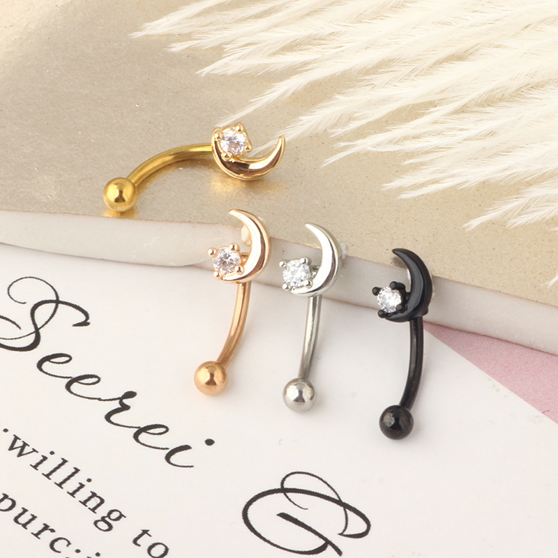 Pointed titanium steel lip stud product view