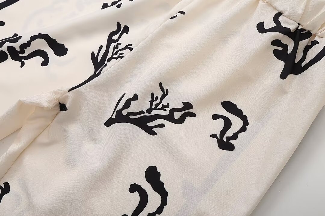 490g Weight Long Sleeve Sleeve Length Polyester Fabric Type Pant Co-ord Set Sets Type 2 Pieces Set Quantity Holiday, Outdoor, Beach Occasion Turndown Neckline Regular Fit Fit Type Printing Pattern Summer, Spring Season Women's Gender Vacation Style Holiday Outdoor Beach Women's Vacation Printing Polyester Pant Co-ord Set Pants Sets 17