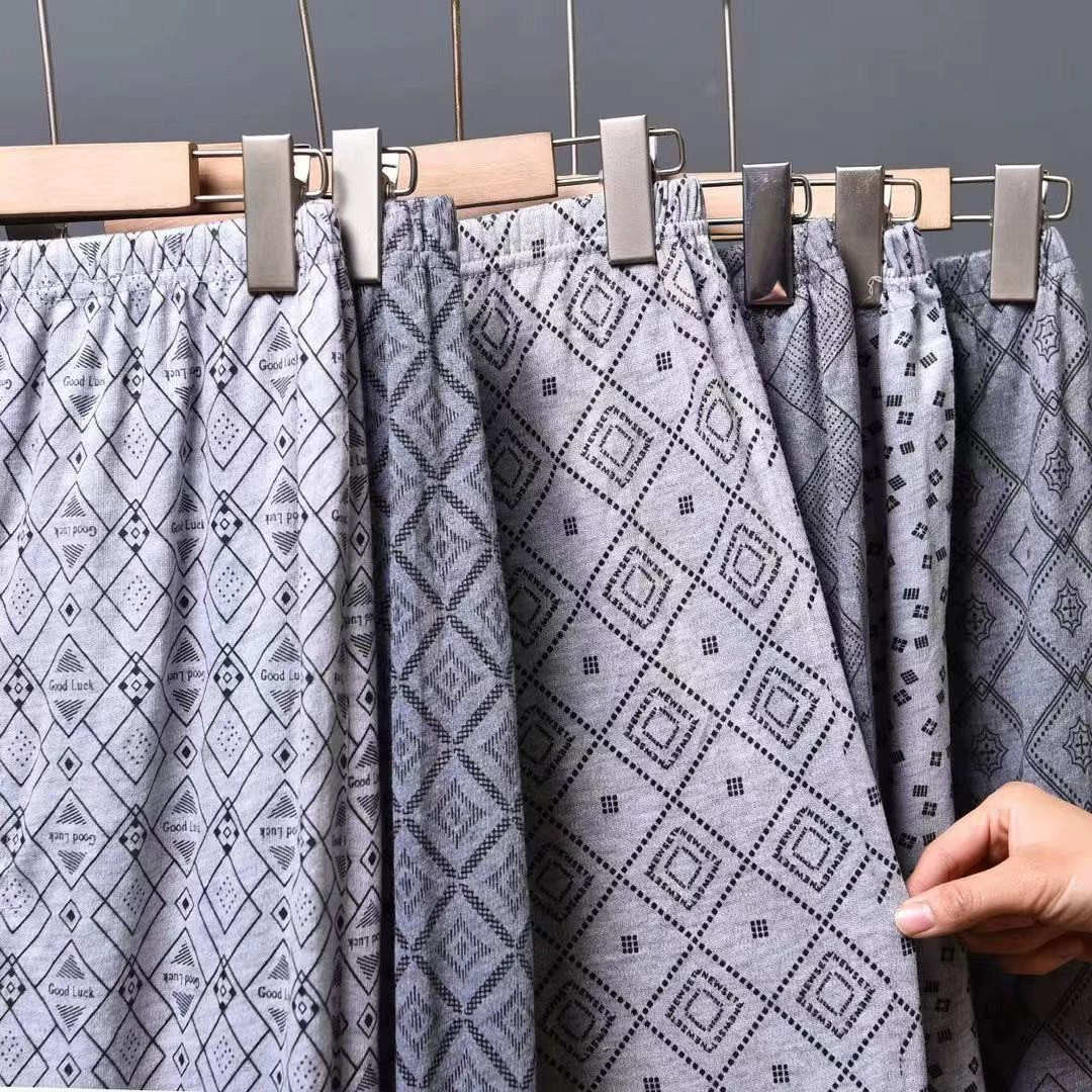 Лонгсливы мужские цельные брюки среднего и пожилого возраста с высокой талией, свободные брюки, тонкие леггинсы, весенне-осенние брюки, теплые брюки, Пижамные брюки