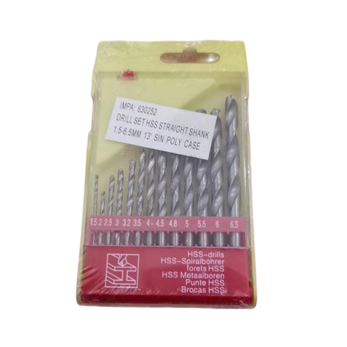 13-piece set of twist drill bits high-speed steel twist drill round handle electric drill bit 1.5-6.5mm with machine drill