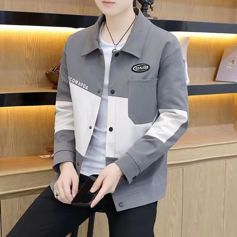 Pu Shuai capa de los hombres 2023 nueva primavera y otoño moda marca Workwear chaqueta soporte superior distribución entrega