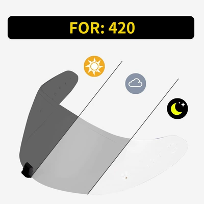 Dəbilqə (Kaska) aksesuarları, Compatible with Exo-R420 Helmet - r420-color-changing-tablets-transparent-to-dark-tea