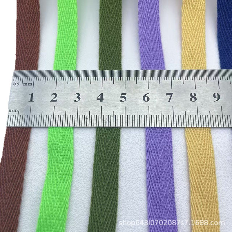 Cinturón de algodón multicolor en herringbone 1cm de cuello trasero chaqueta de ropa infantil accesorios de prenda de cuello bolsa de banda de borde image 6