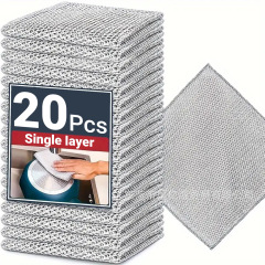 スチールワイヤーボール雑巾、スチールワイヤー食器洗い布、キッチン掃除専用銀線金属線、こびりつきにくいオイルブラッシングポットディッシュタオル