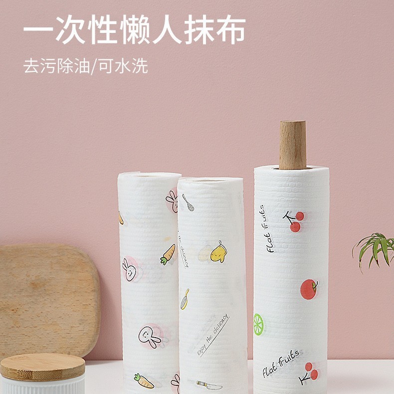 일회용 행주 종이, 물 흡수 천, 기름때 제거, 건식 및 습식 겸용 청소용 주방 종이, 대형 및 두꺼운