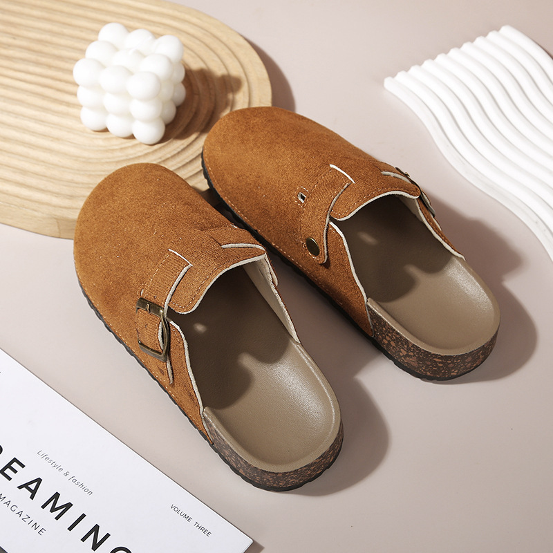 Birkenan Shoes Half Slip-on Women's 2025 Spring and Summer New Thick Slip-on Slippers Soft Sole Outer Wear Birkenan Shoes