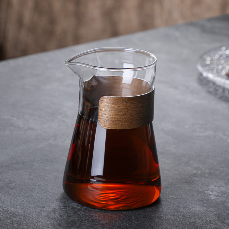 Elegant wooden card coffee pot (flat transparent color)
