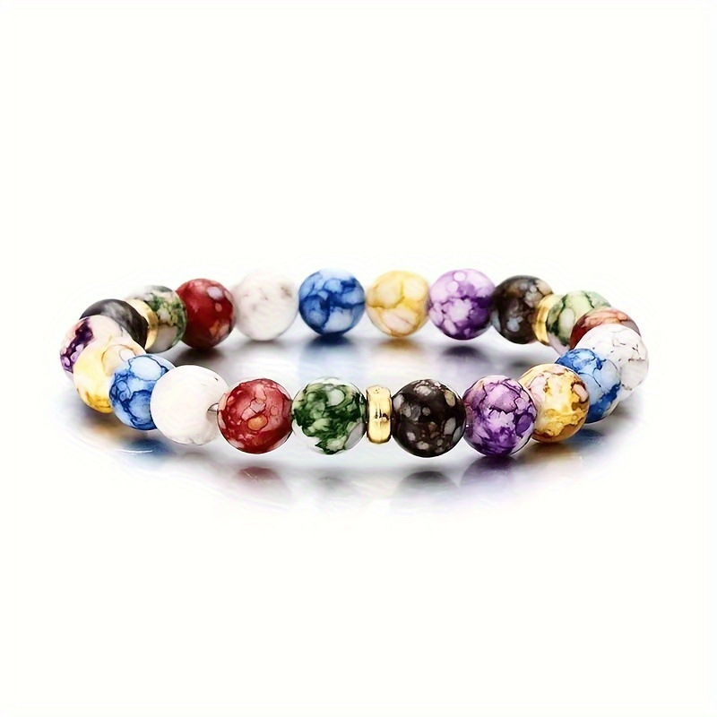 Colorful Beads Bracelet Volcanic Stone Bracelet Amazon Cross-border Hot Yoga Balance Beads Bracelet Colorful Beads Bracelet Volcanic Stone Bracelet Amazon Cross-border Hot Yoga Balance Beads Bracelet