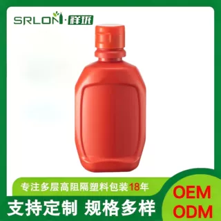 祥珑可定制高阻隔耐高温pp瓶 300ml红色调味瓶番茄酱挤酱瓶塑料瓶