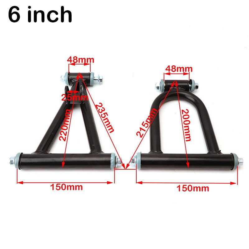 DIY self-made steel tube four-wheel ATV kart rocker arm assembly modified upper and lower suspension rocker arm bracket