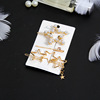 South Korean brand goods, metal hairgrip from pearl, set, hairpins, cute hair accessory, 3 piece set, wholesale