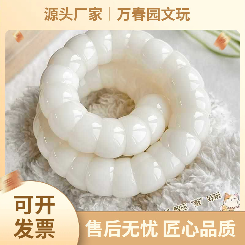 Free Shipping from the Source: Pig Intestine Bodhi Root White Jade Bodhi Seed Gradient Finger-Wrap Soft Student Hand-Wrapped Bracelet Handheld Buddhist Beads