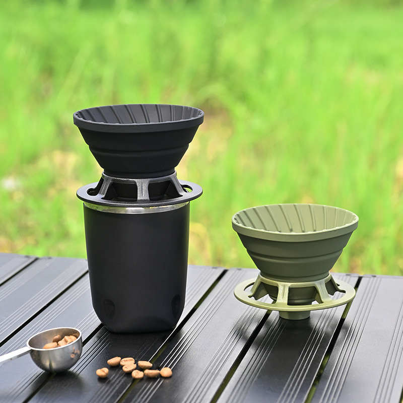 Foldable Silicone Filter Cup Outdoor Portable V60 Hand Coffee Pot Filter Camping suit Household Filter Cup