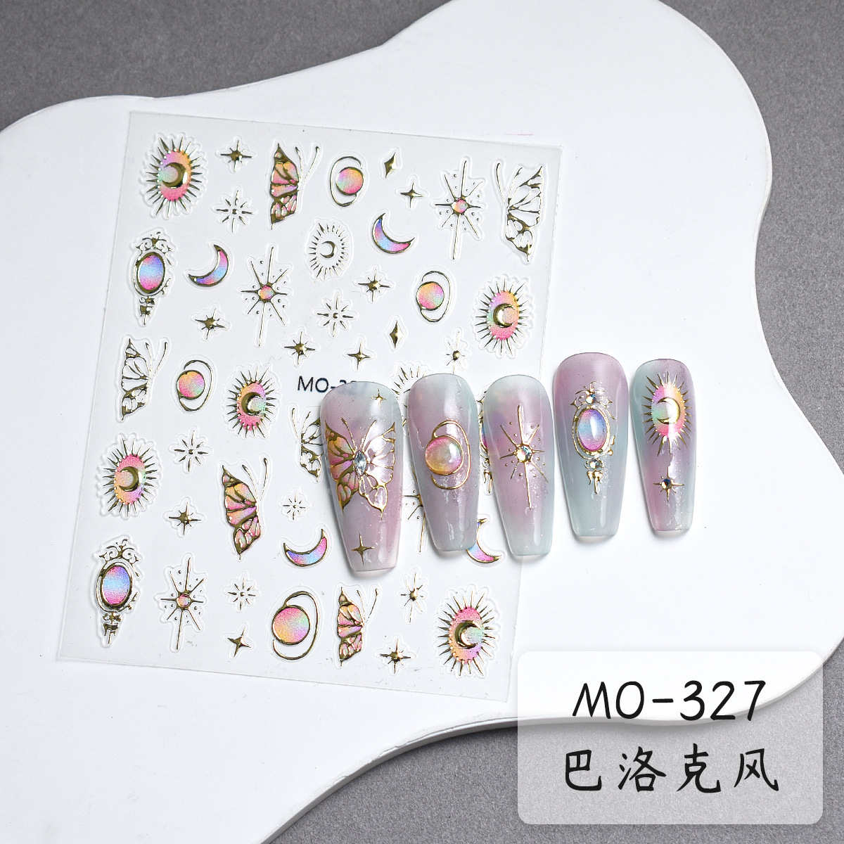 Nuevas pegatinas en relieve de estilo barroco para uñas